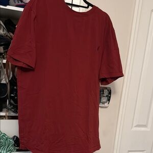 Nautica Red Short Sleeve Tee Classic Crew Neck